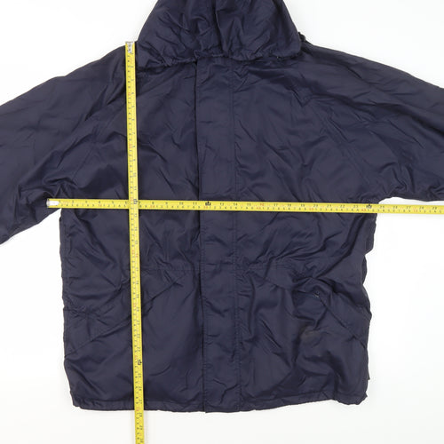 Trespass Men's Blue Waterproof Hooded Rain Jacket M