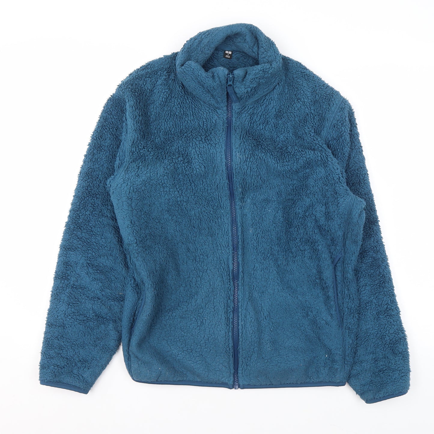 Uniqlo Men's Blue Full Zip Fleece Sweatshirt Size S