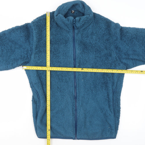 Uniqlo Men's Blue Full Zip Fleece Sweatshirt Size S
