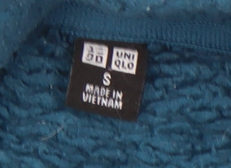 Uniqlo Men's Blue Full Zip Fleece Sweatshirt Size S
