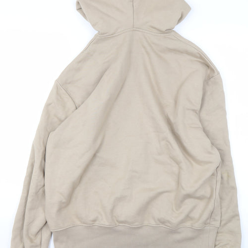 ASOS DESIGN Men’s Beige Full Zip Hoodie Size M Cotton Jersey
