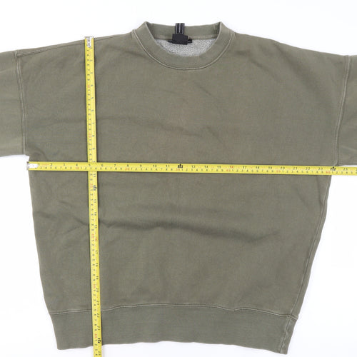 Pull&Bear Men's Green Crew Neck Sweatshirt Size S Classic Fit