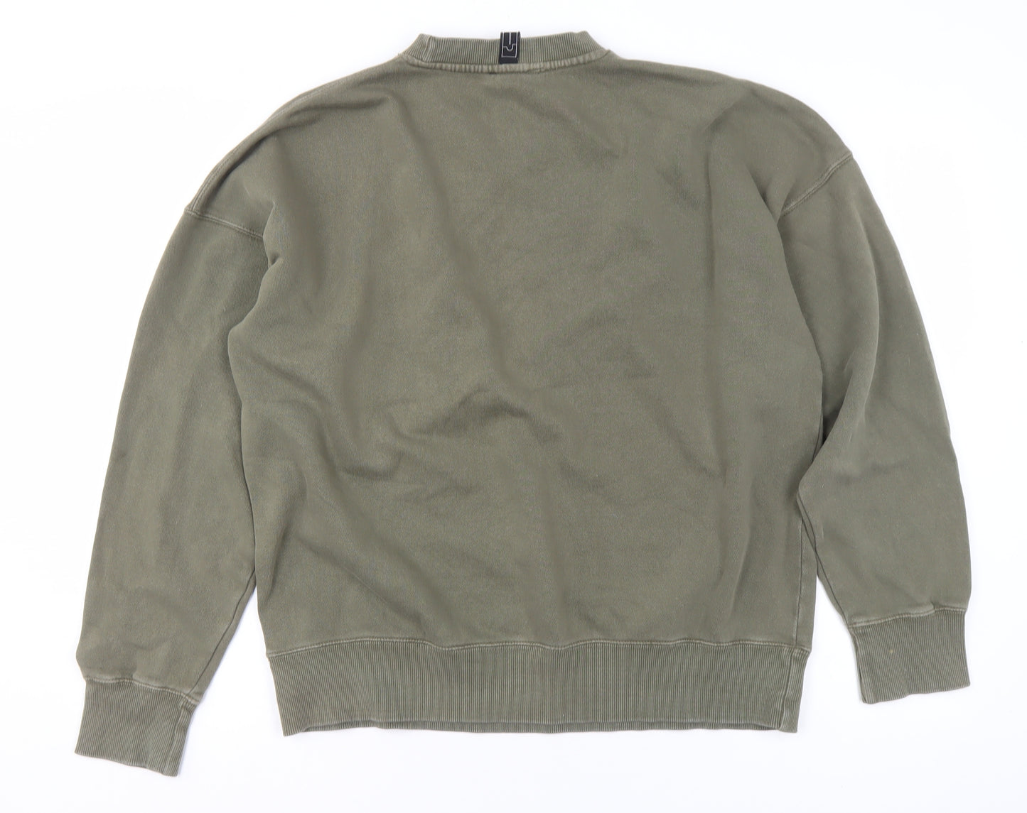 Pull&Bear Men's Green Crew Neck Sweatshirt Size S Classic Fit
