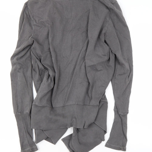 Et Vous Women’s Grey Cotton Open Cardigan Size M