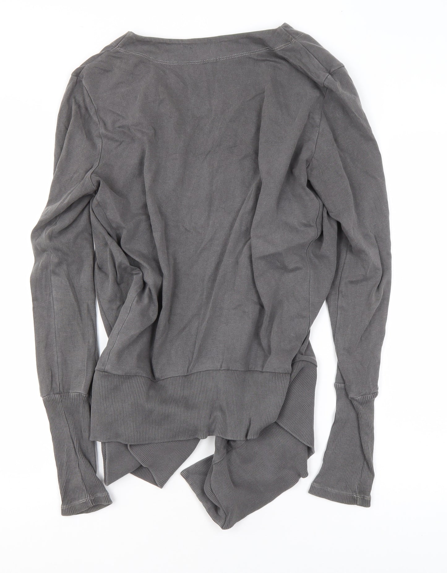 Et Vous Women’s Grey Cotton Open Cardigan Size M