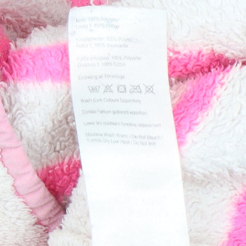 Joules Girls Pink Striped Full Zip Fleece Hoodie 11-12 Years
