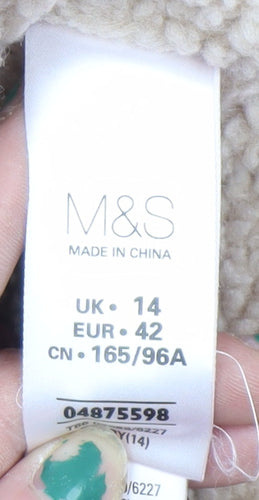 Marks and Spencer Women's Purple Hooded Faux Fur Trim Bodywarmer Size 14