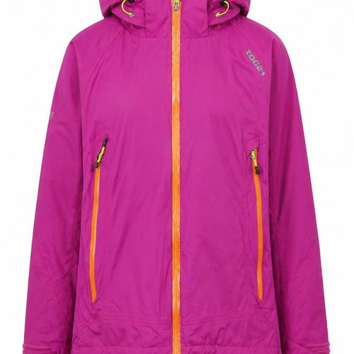 TOG24 Womens Pink Hooded Waterproof Windbreaker Jacket Size 10-12