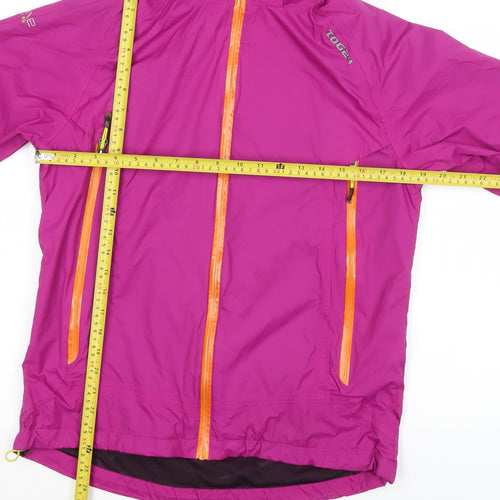 TOG24 Womens Pink Hooded Waterproof Windbreaker Jacket Size 10-12