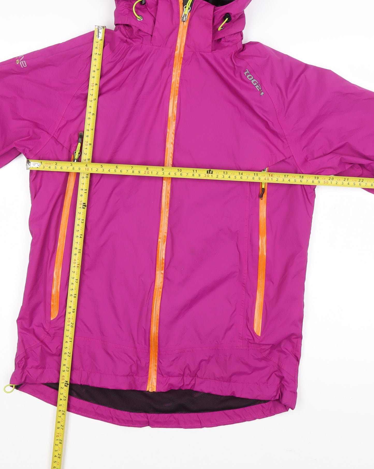 TOG24 Womens Pink Hooded Waterproof Windbreaker Jacket Size 10-12