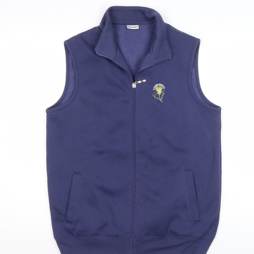 Damart Women Blue Fleece Bodywarmer Waistcoat Size 10/12