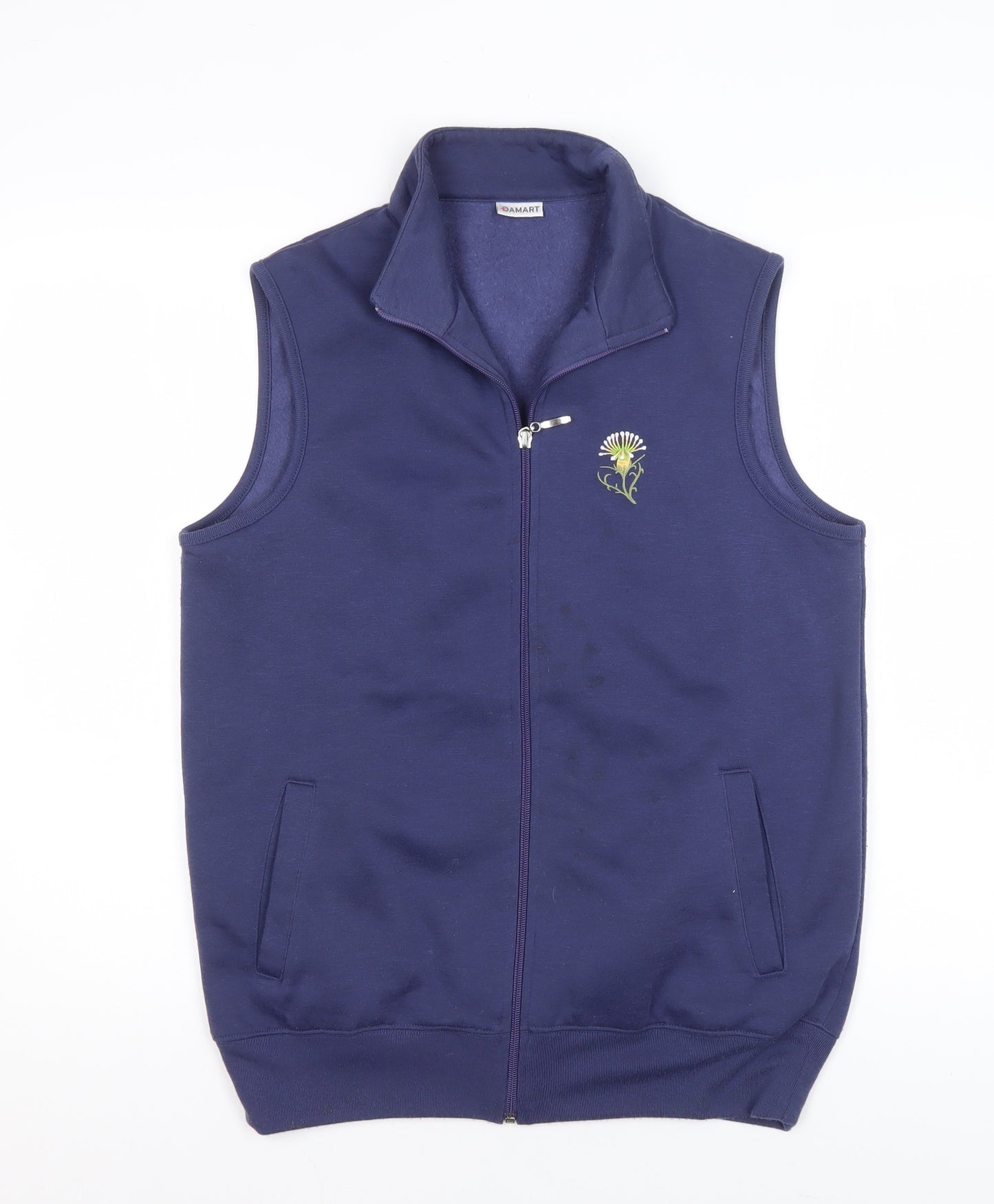 Damart Women Blue Fleece Bodywarmer Waistcoat Size 10/12