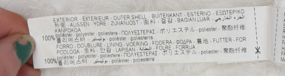 Zara Women White Short Flared Tweed Skirt Size S