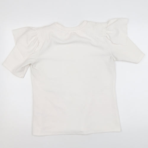 Savida Women's Ivory Puff Sleeve T-Shirt Size 12 Regular Fit