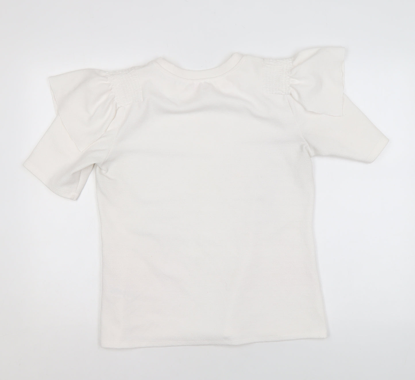 Savida Women's Ivory Puff Sleeve T-Shirt Size 12 Regular Fit