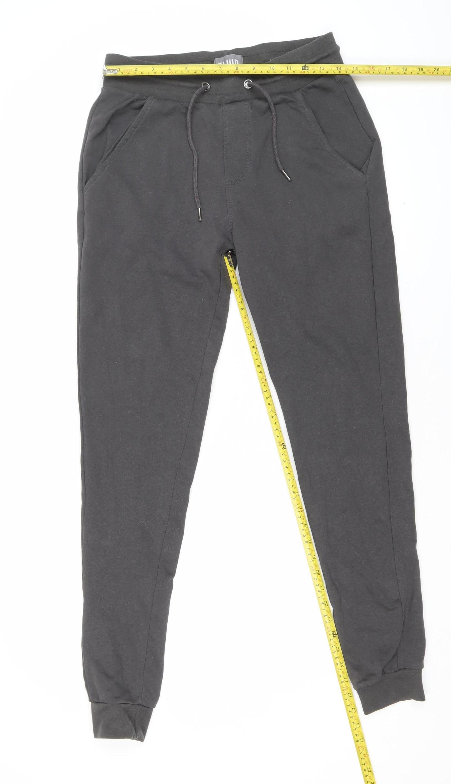 Fluid Mens Black Jogger Track Pants M Regular Fit Cotton Blend