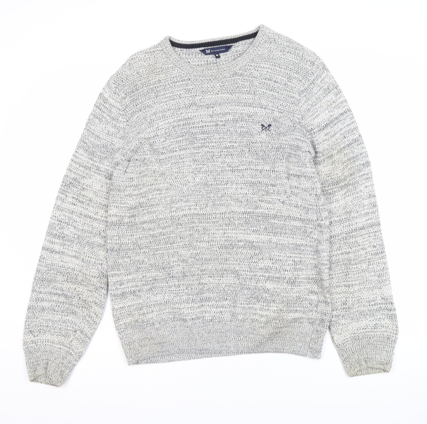 Crew Clothing Company Men's Grey Cotton Knit Jumper M Regular Fit