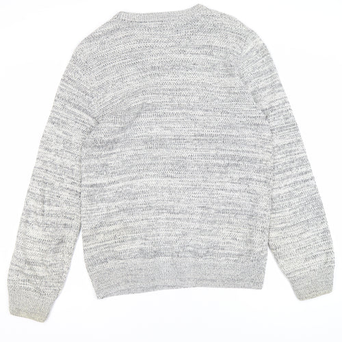 Crew Clothing Company Men's Grey Cotton Knit Jumper M Regular Fit