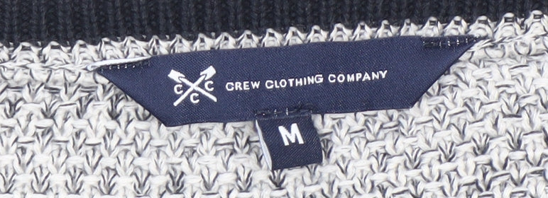 Crew Clothing Company Men's Grey Cotton Knit Jumper M Regular Fit