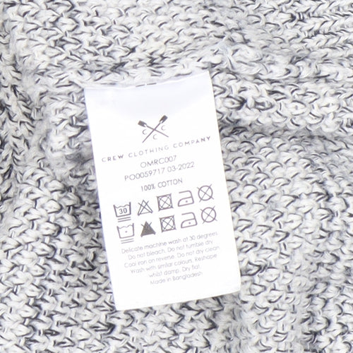 Crew Clothing Company Men's Grey Cotton Knit Jumper M Regular Fit