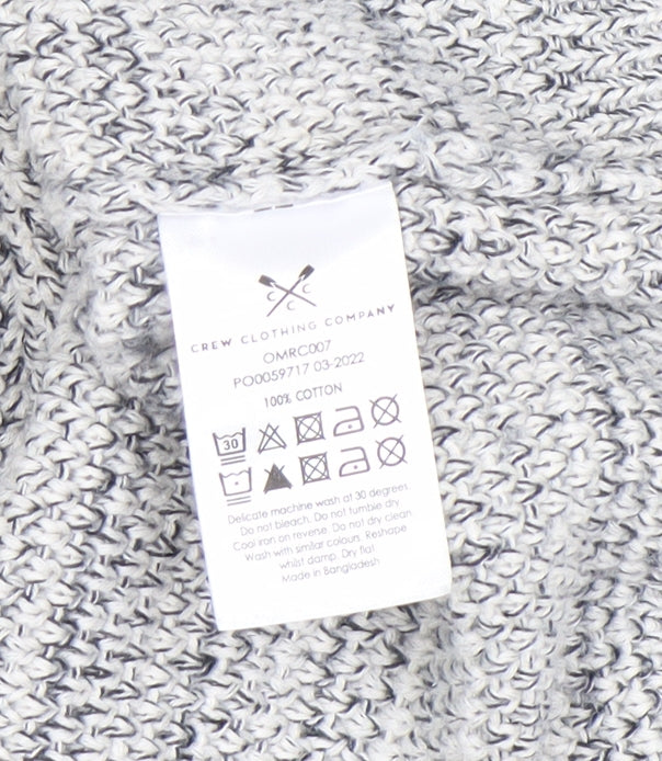 Crew Clothing Company Men's Grey Cotton Knit Jumper M Regular Fit