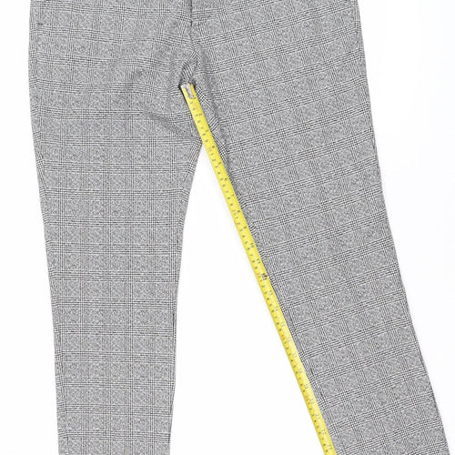 River Island Mens Grey Check Slim Fit Dress Pants 34R