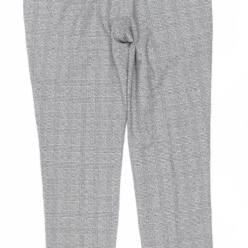 River Island Mens Grey Check Slim Fit Dress Pants 34R