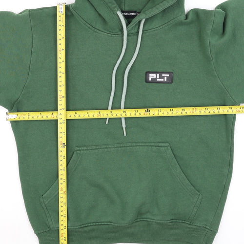 PrettyLittleThing Womens Green Pullover Hoodie XS Relaxed Fit