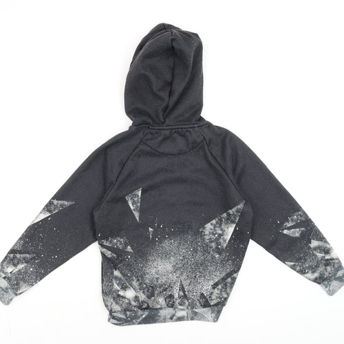 DFND Boys Black Graphic Pullover Hoodie 11-12 Years Fleece Lined