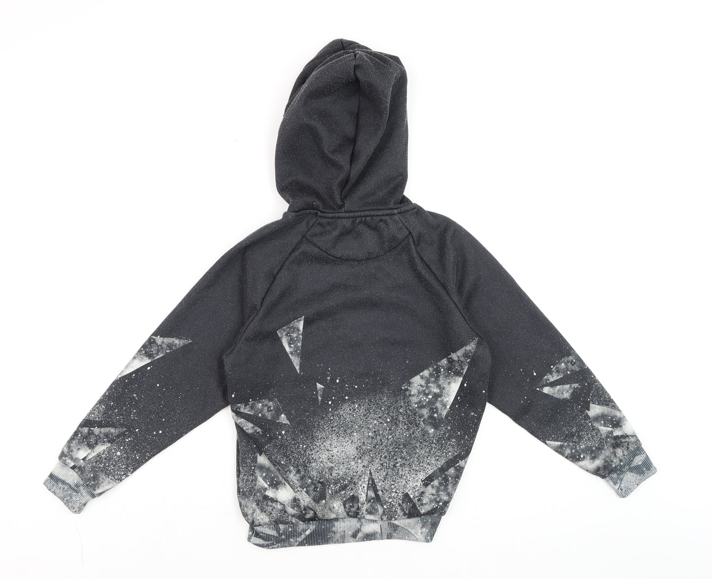 DFND Boys Black Graphic Pullover Hoodie 11-12 Years Fleece Lined