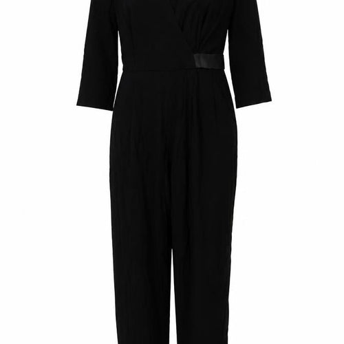 Miss Selfridge Women Black Size 10 Long Sleeve Jumpsuit