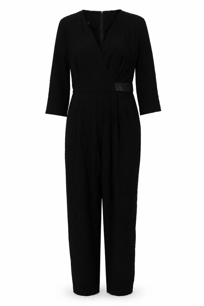 Miss Selfridge Women Black Size 10 Long Sleeve Jumpsuit