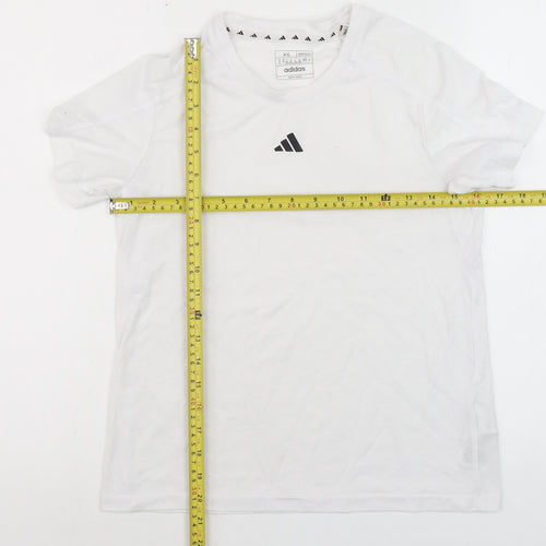 Adidas Womens White XS Regular Fit Sports T-Shirt