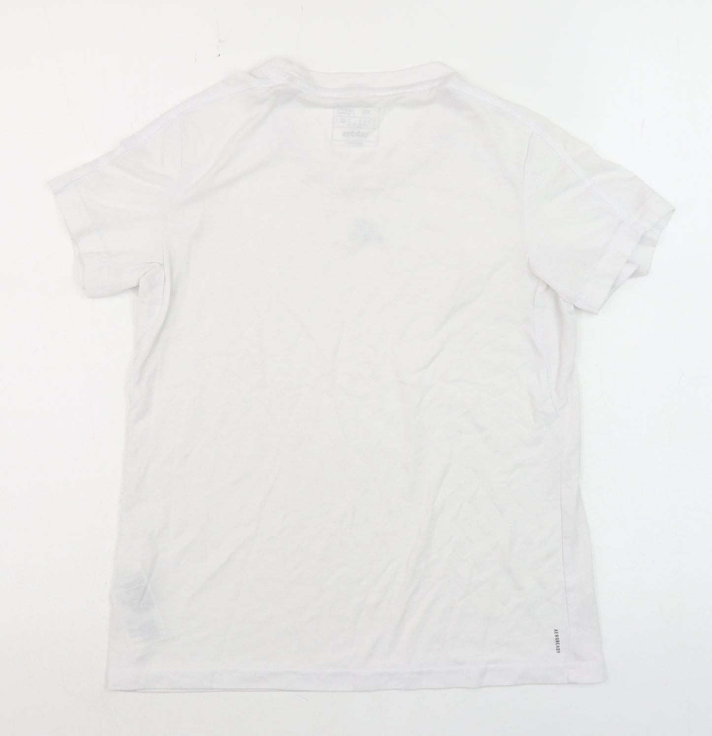 Adidas Womens White XS Regular Fit Sports T-Shirt