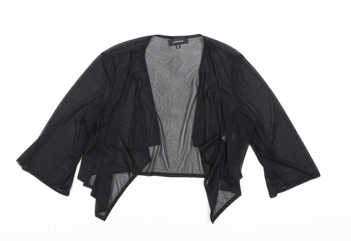 R&M Richards Women's Black Sheer Kimono Cardigan XL Elegant Lightweight Layer