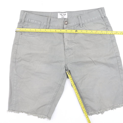 Cedar Wood State Men's Grey Chino Shorts Size 32 Regular Fit Casual
