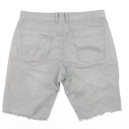 Cedar Wood State Men's Grey Chino Shorts Size 32 Regular Fit Casual