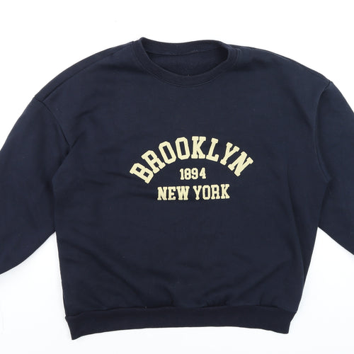 Dazy Women's Black Brooklyn New York Pullover Sweatshirt Size M