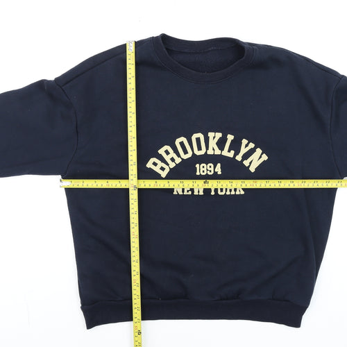 Dazy Women's Black Brooklyn New York Pullover Sweatshirt Size M