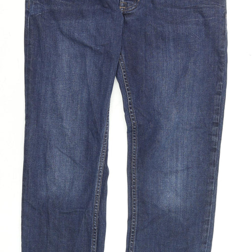 Burton Menswear Blue Denim Straight Jeans 32R Cotton Blend
