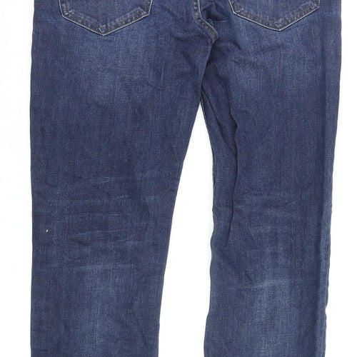 Burton Menswear Blue Denim Straight Jeans 32R Cotton Blend