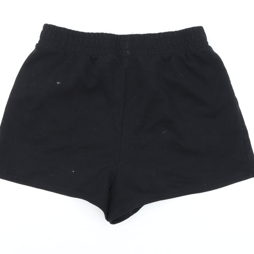 New Look Women Black M Sweat Shorts Cotton Stretch Jersey