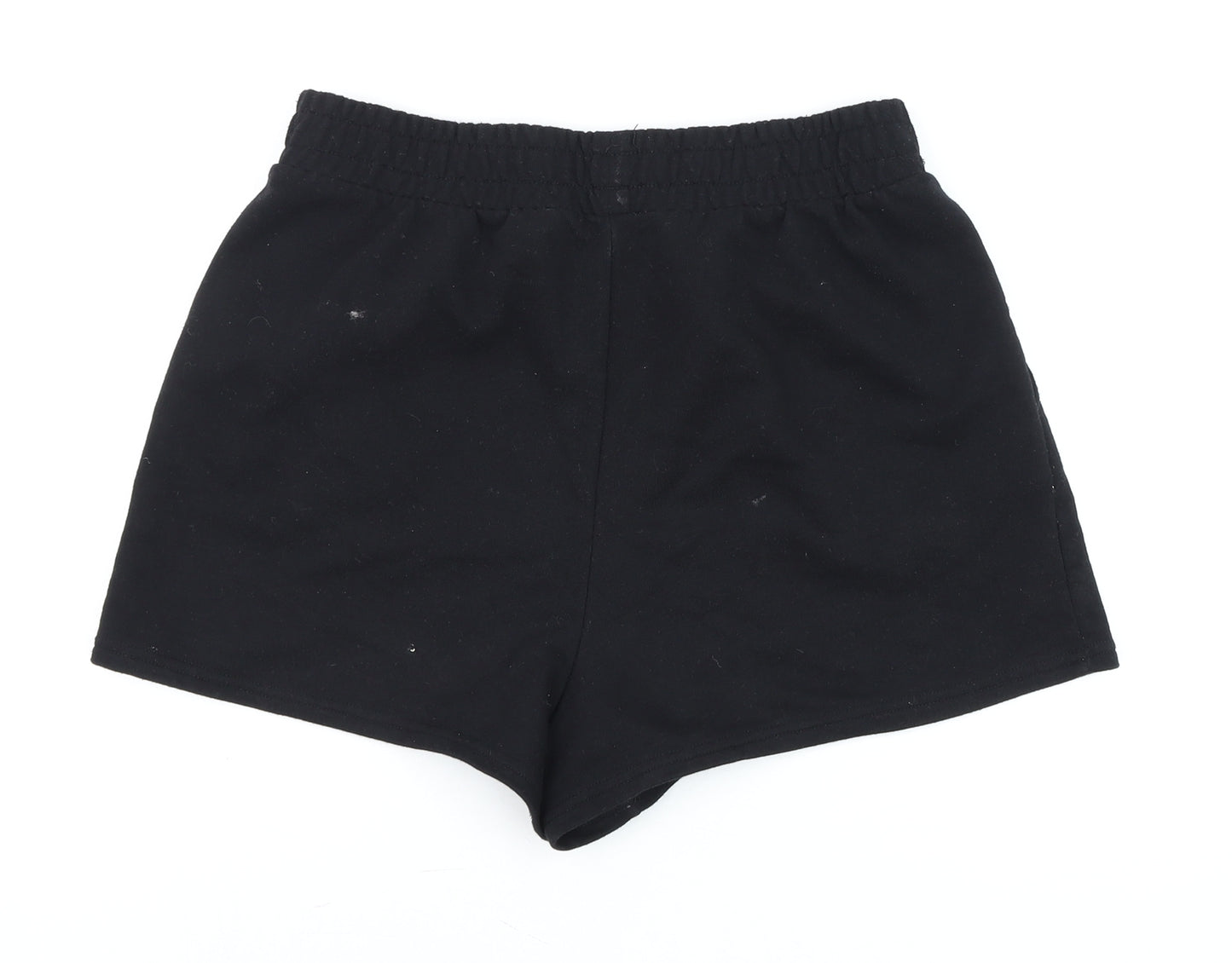 New Look Women Black M Sweat Shorts Cotton Stretch Jersey