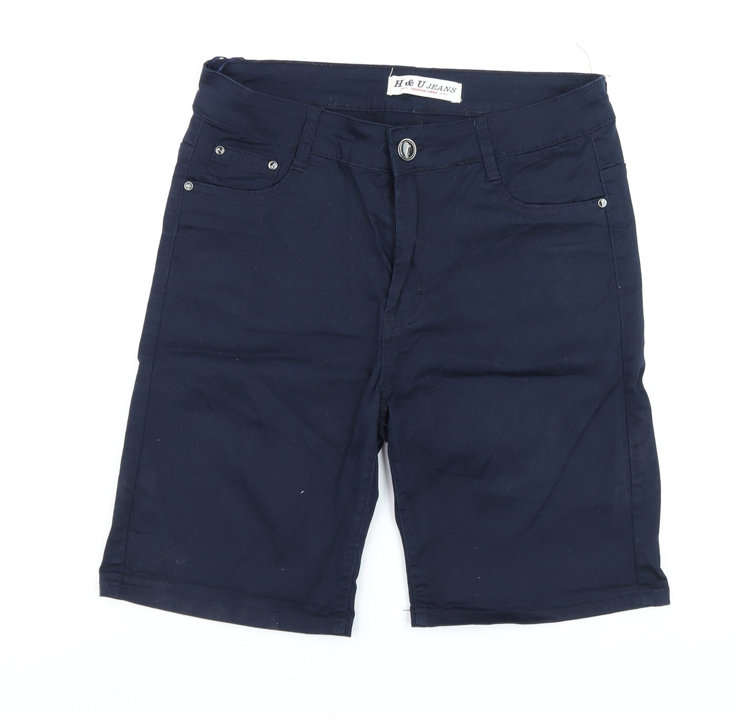 H & U Jeans Men's Blue Regular Fit Chino Shorts Size L 40