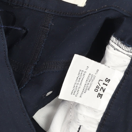 H & U Jeans Men's Blue Regular Fit Chino Shorts Size L 40