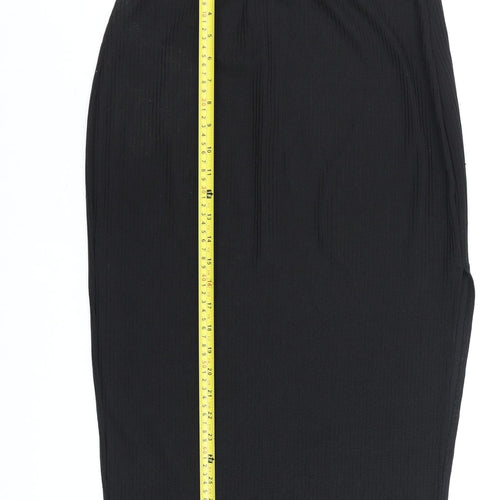 BOTURE Women's Black Size 10 Midi Pencil Skirt Elastic Waist