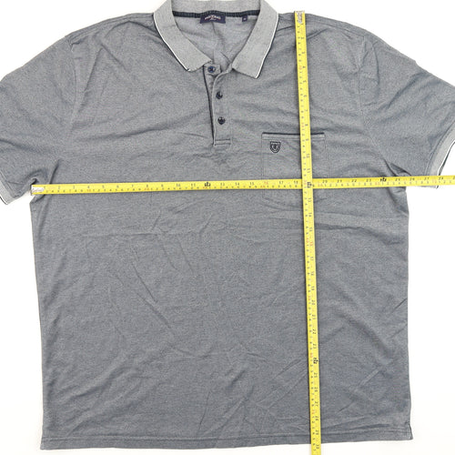Pre End Men’s Grey 3XL Cotton Blend Short Sleeve Polo Shirt