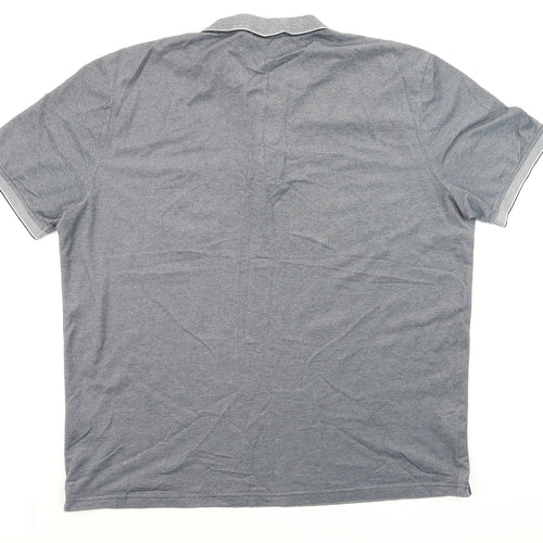 Pre End Men’s Grey 3XL Cotton Blend Short Sleeve Polo Shirt