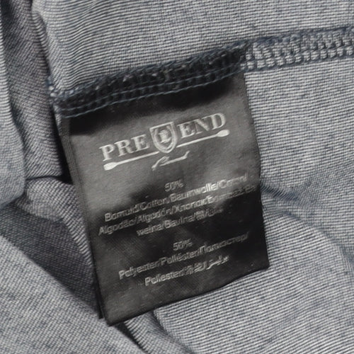 Pre End Men’s Grey 3XL Cotton Blend Short Sleeve Polo Shirt