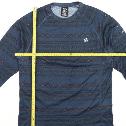 Dare 2b Men's Blue Geometric Long Sleeve Activewear Top XL